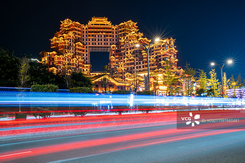 七十二奇楼的夜图片素材