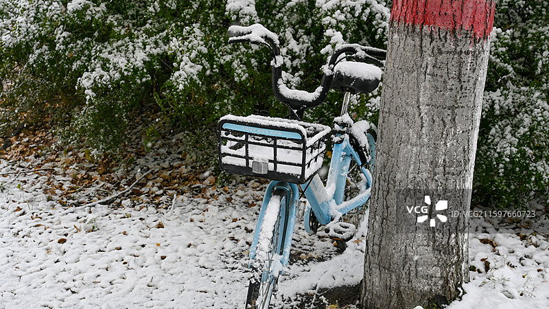 大庆初雪图片素材
