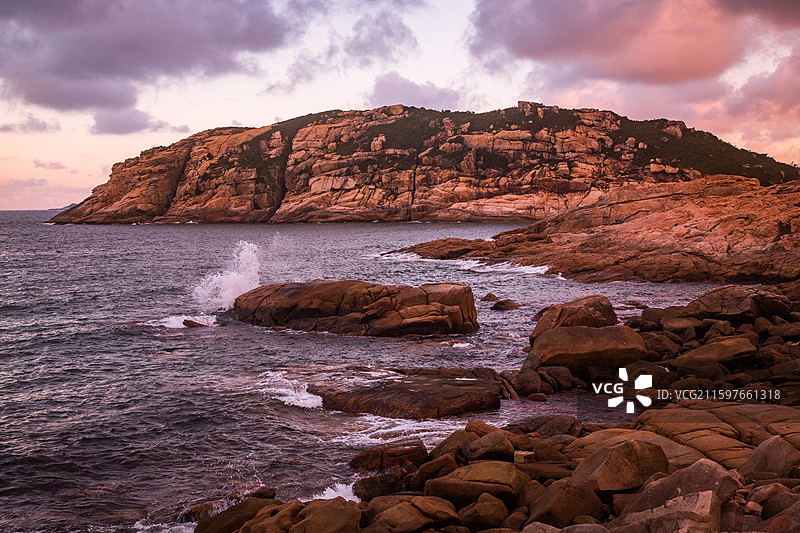 石澳黄昏 浪漫时光图片素材