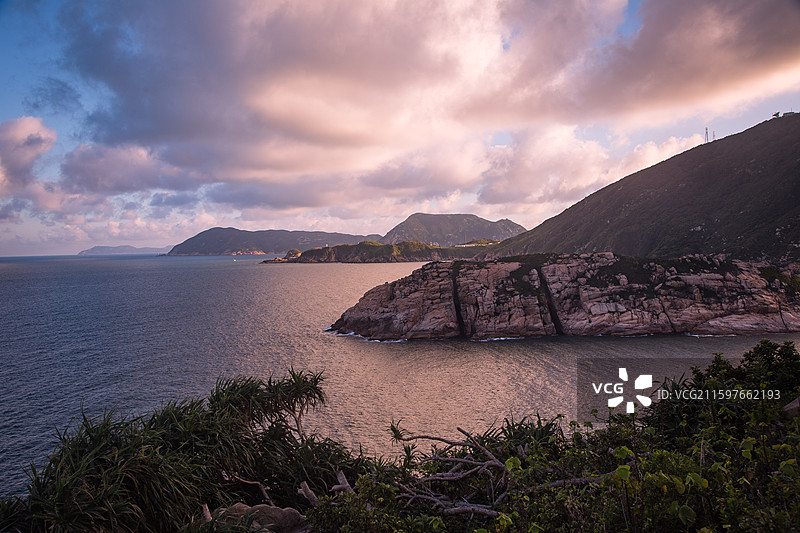石澳黄昏 浪漫时光图片素材