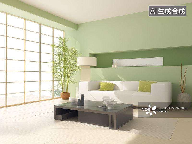 【AI数字艺术】现代简约客厅图片素材