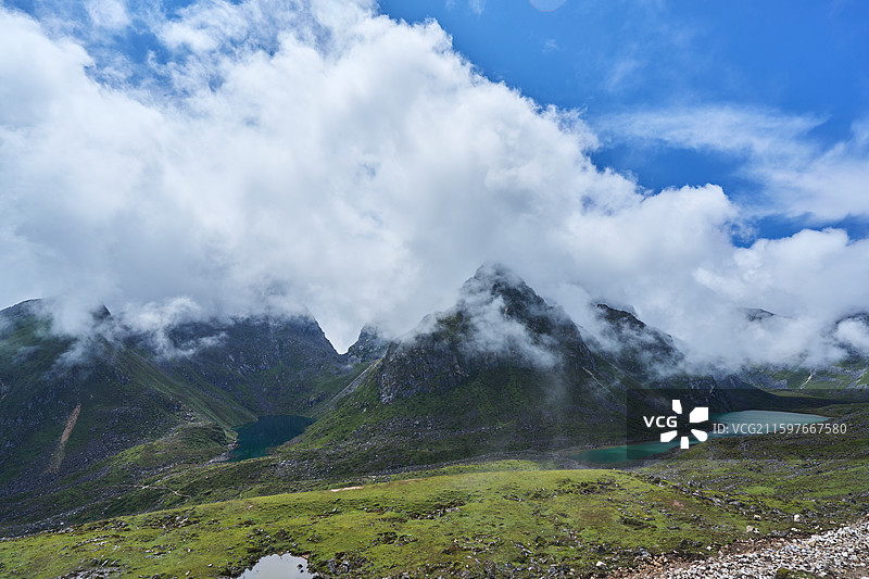 西藏索玛次仁错图片素材
