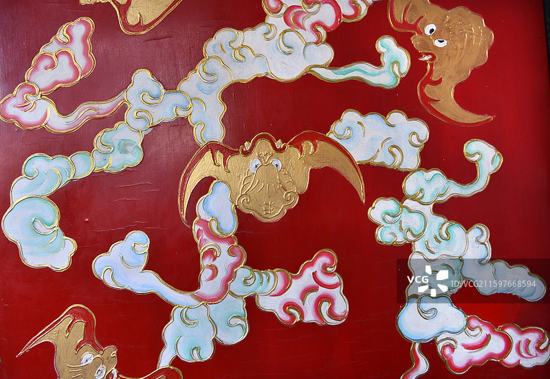 辽宁沈阳张学良旧居万福流云门图案图片素材