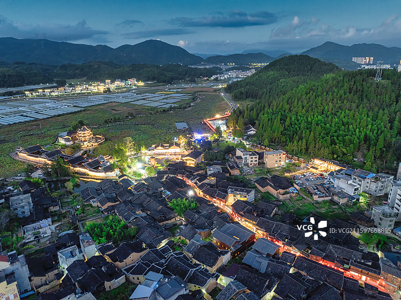 周宁鲤鱼溪夜色-拍摄于周宁鲤鱼溪图片素材