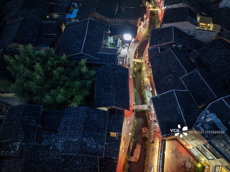 周宁鲤鱼溪夜色-拍摄于周宁鲤鱼溪图片素材