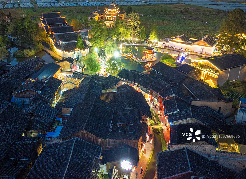 周宁鲤鱼溪夜色-拍摄于周宁鲤鱼溪图片素材