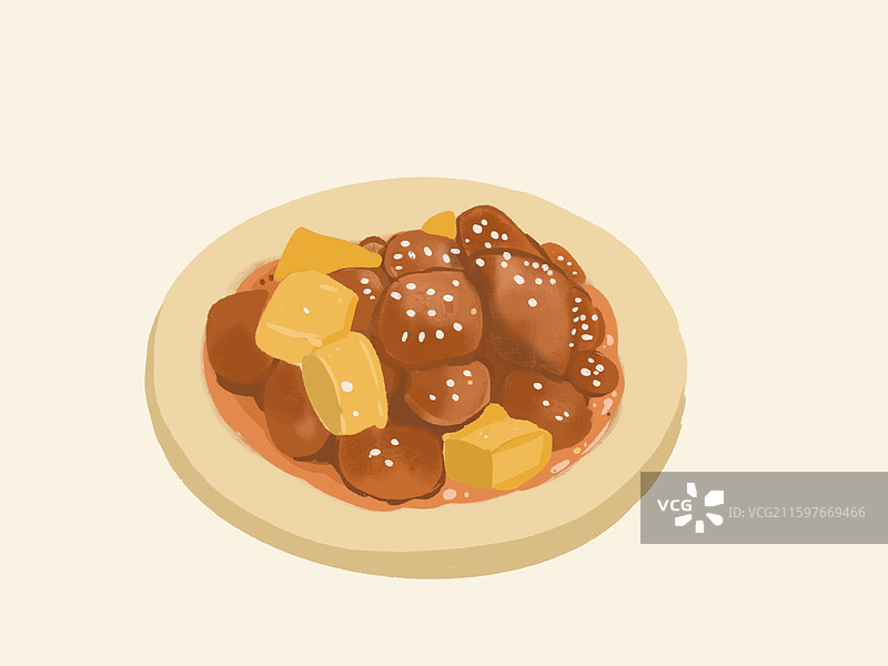 菠萝咕噜肉图片素材