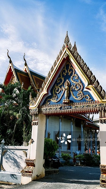 泰国素叻街头的特色建筑景致图片素材