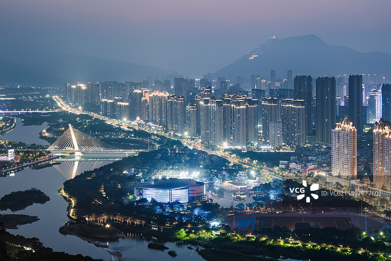 福清市城市夜景图片素材