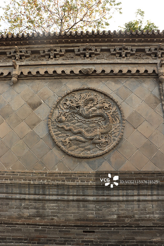 山西大同大十字街五龙壁图片素材