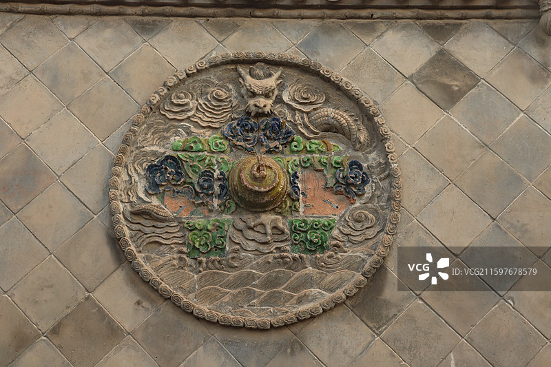 山西大同大十字街五龙壁图片素材