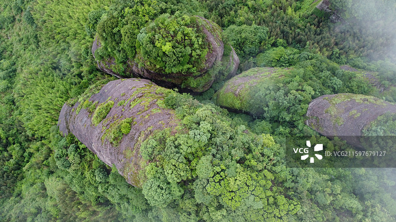 江西赣州龙南市南武当山，美丽的丹霞地貌图片素材