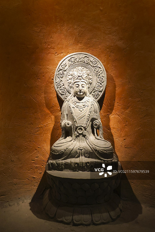 北响堂山石窟第3窟（按3：5比例复原）组图邯郸市博物馆邯郸古代石刻艺术陈列图片素材