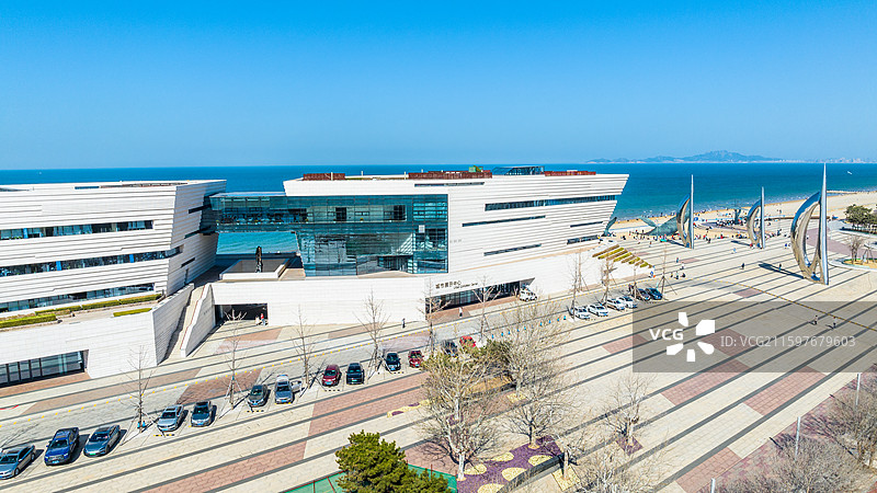 烟台开发区海边展览馆图片素材