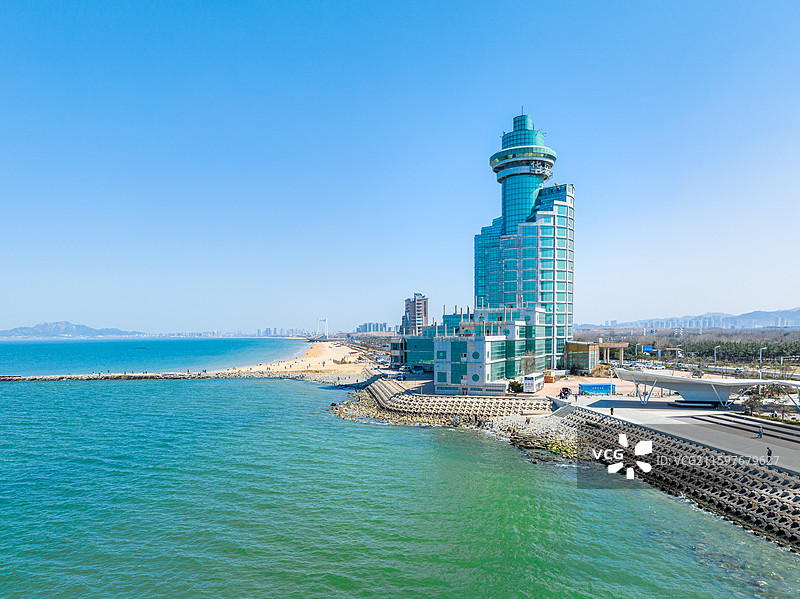 烟台海滨城市风光图片素材