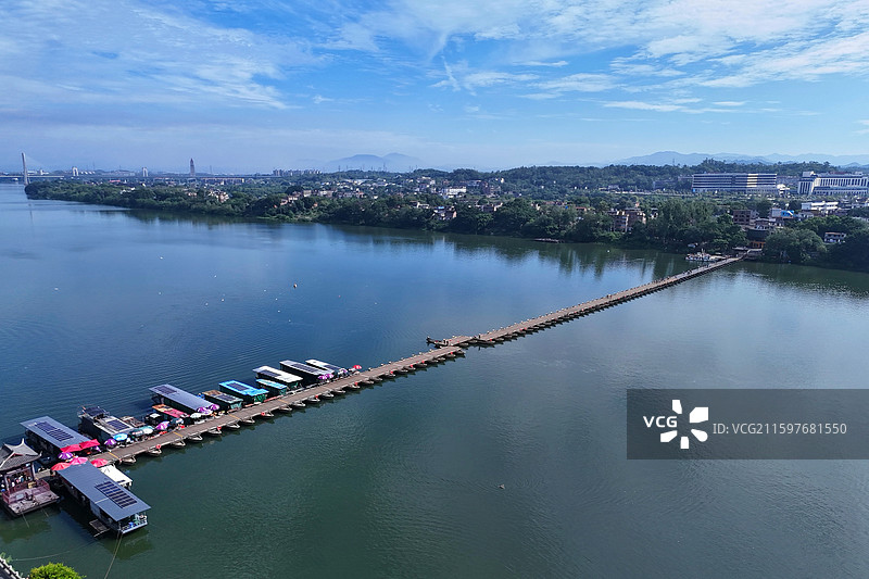 赣州古浮桥图片素材