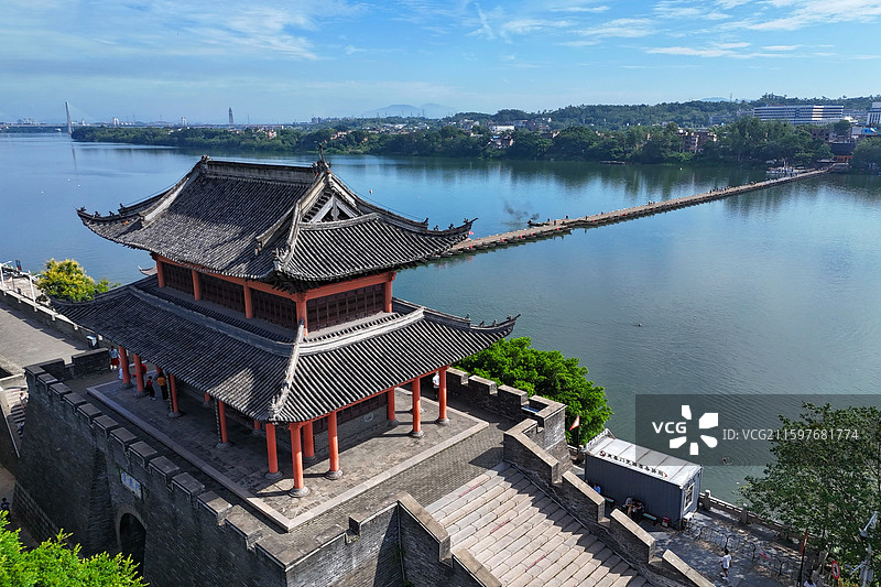 赣州建春门 古浮桥图片素材