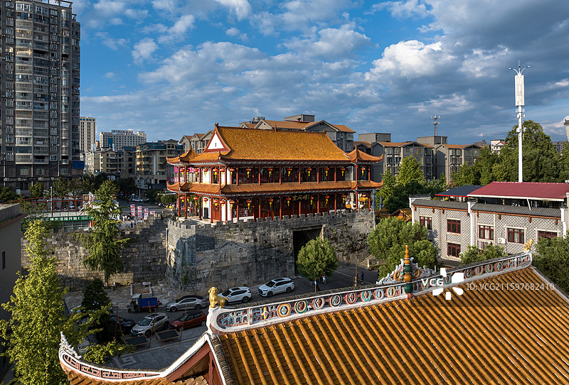 武冈文庙后的古城楼图片素材