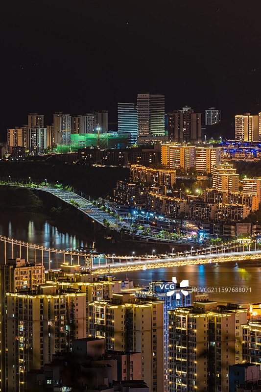 万州夜景图片素材