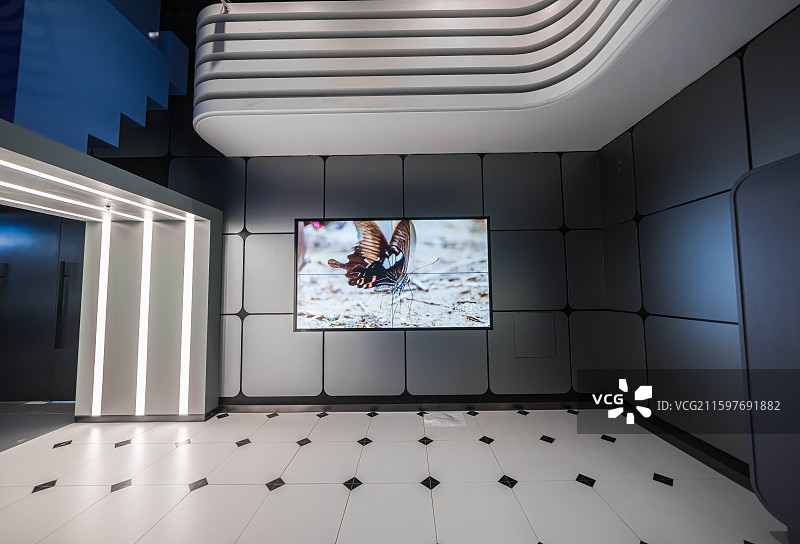 科技感展厅走廊图片素材