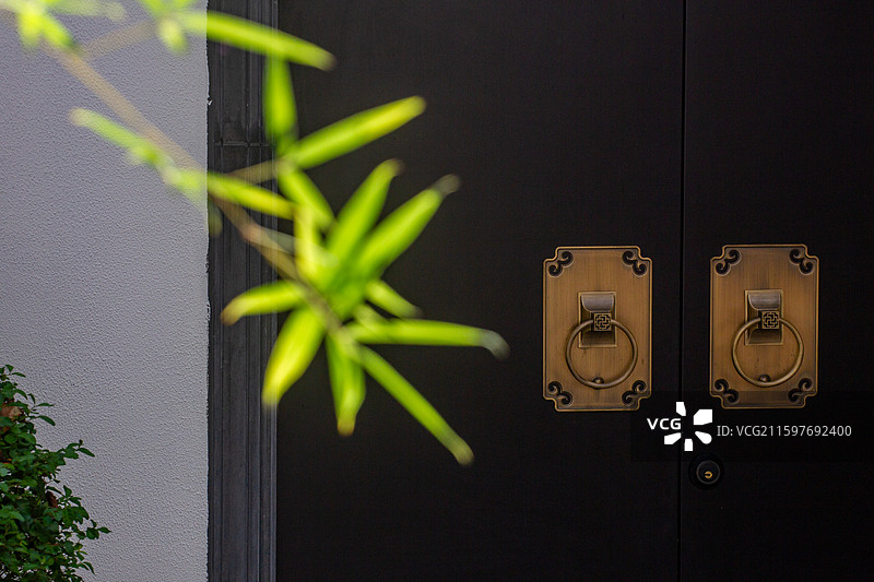 四川省绵阳市中式门环图片素材