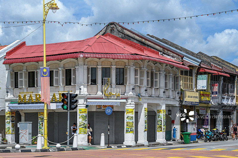 世界遗产马来西亚槟城乔治镇历史建筑图片素材