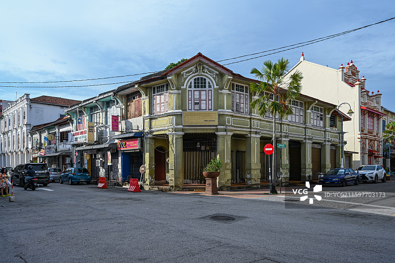 世界遗产马来西亚槟城乔治镇历史建筑图片素材