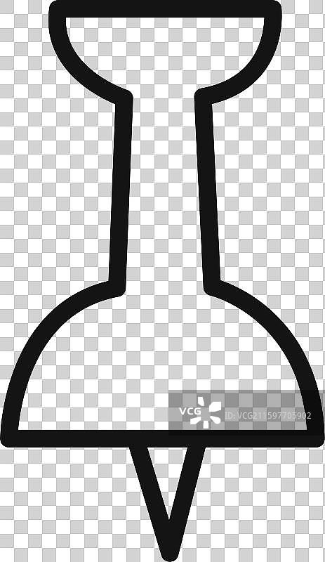 图钉图标线性图形标志图片素材