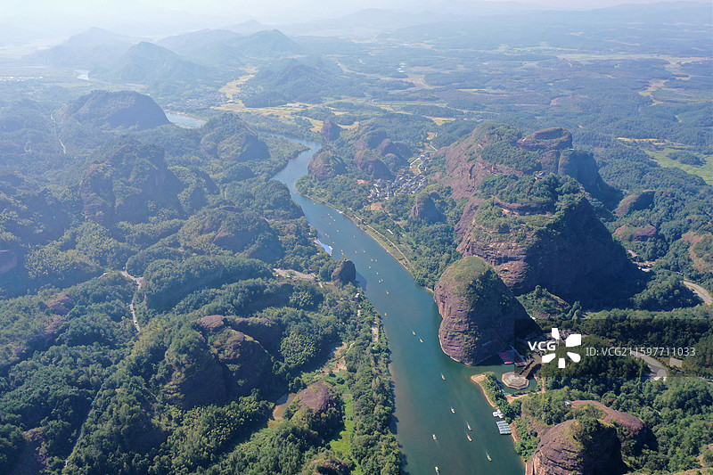 龙虎山泸溪河，丹霞地貌图片素材