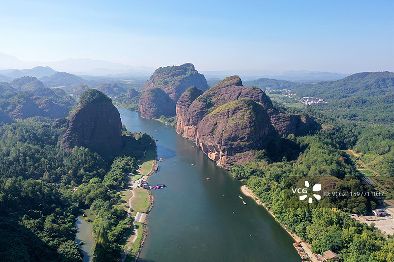龙虎山泸溪河，丹霞地貌图片素材