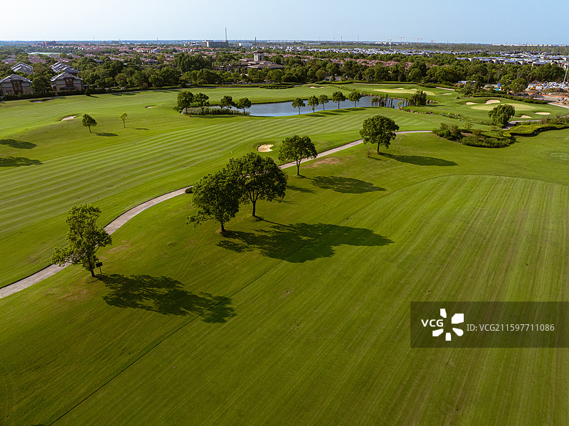 上海崇明岛高尔夫球场图片素材