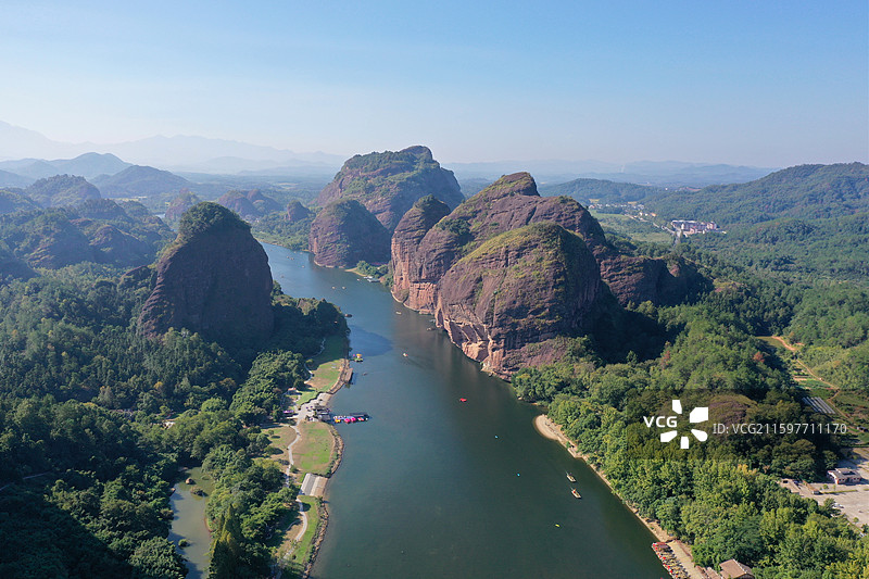 龙虎山泸溪河，丹霞地貌图片素材