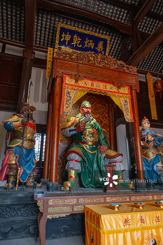 四川成都青白江区城厢古城武庙的关公像图片素材