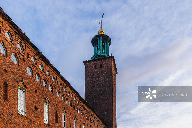 Sweden，斯德哥尔摩市政厅Stockholms Stadshus，国王岛Kungsholmen图片素材