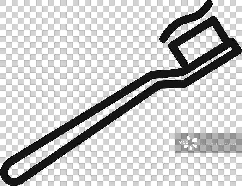 牙刷图标线性图形标志图片素材