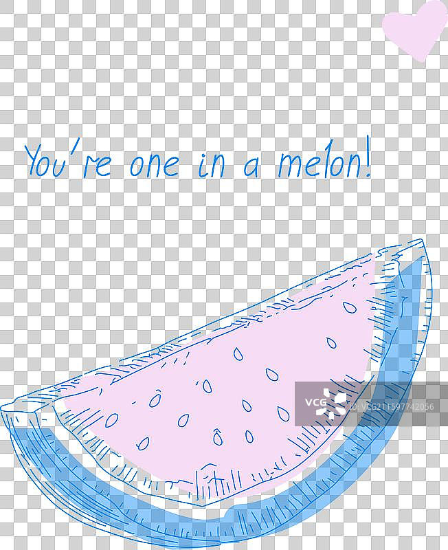 夏日西瓜的浪漫趣语图片素材