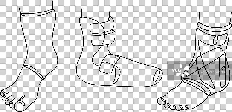 足部固定图片素材