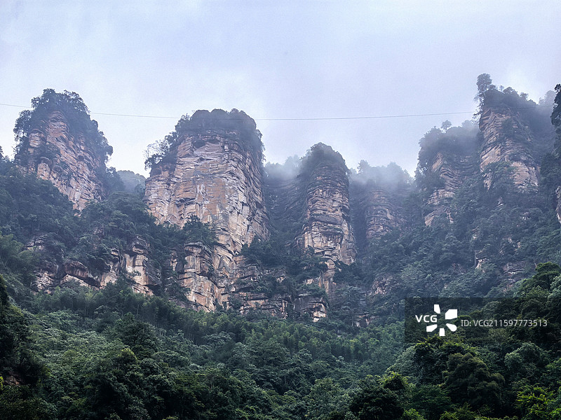 中国贵州遵义赤水佛光岩景区五柱峰景区图片素材