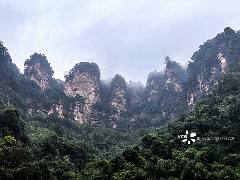 中国贵州遵义赤水佛光岩景区五柱峰景区图片素材