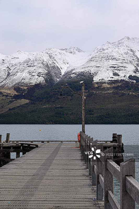 Glenorchy格林诺奇 瓦卡蒂普湖图片素材