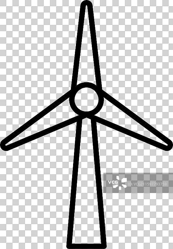 可再生能源风力涡轮机图标图片素材