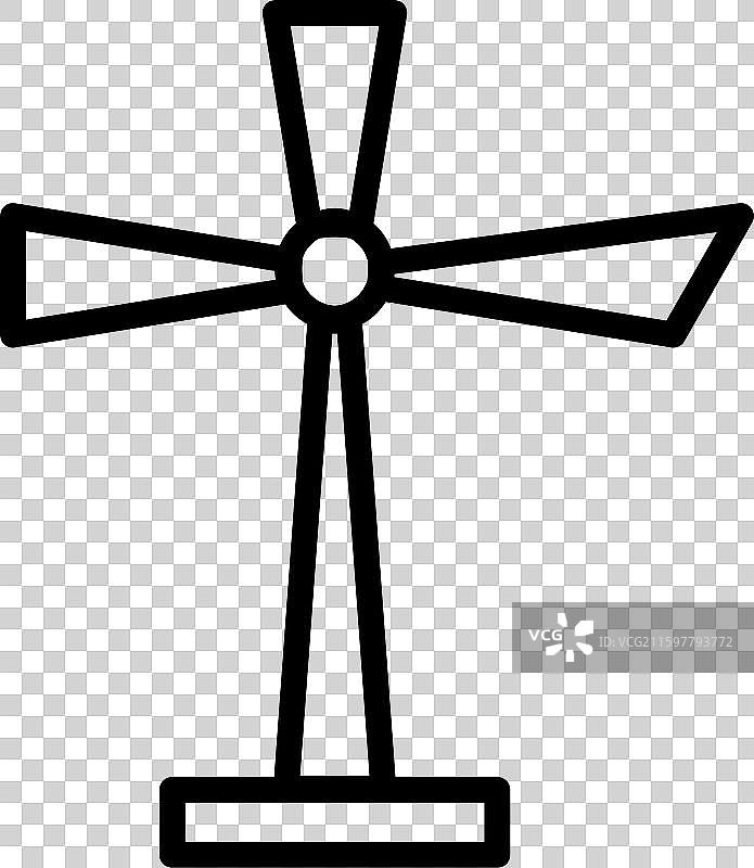 可再生能源风电风车图标图片素材