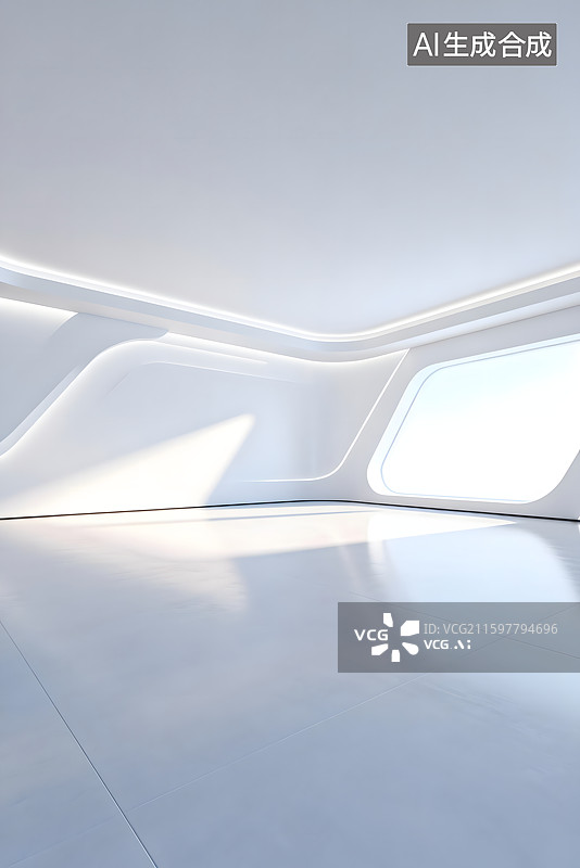 【AI数字艺术】干净室内空间，汽车广告背景图图片素材