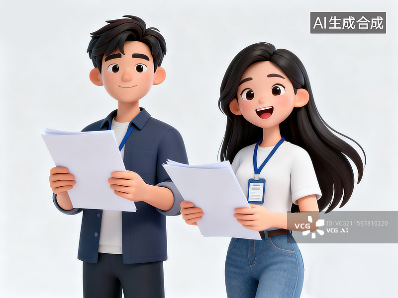 【AI数字艺术】卡通化专业办公形象图片素材