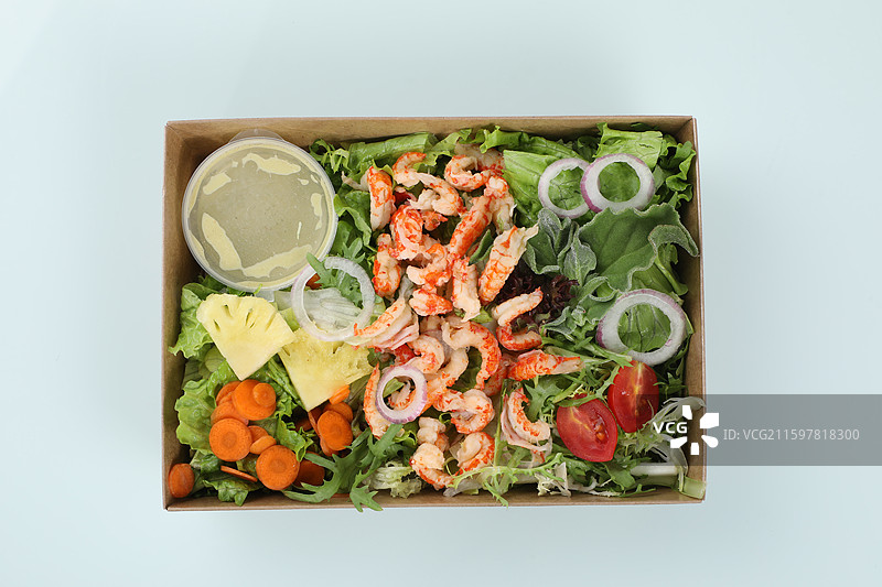 小龙虾冰草沙拉图片素材