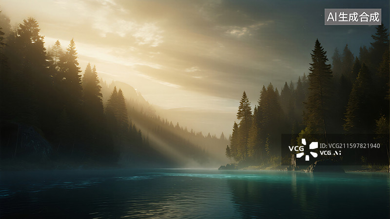 【AI数字艺术】秘境之光图片素材