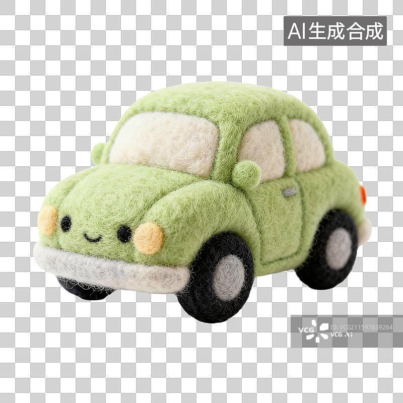 【AI数字艺术】可爱毛毡风格自行车电瓶车小汽车滑板车图片素材