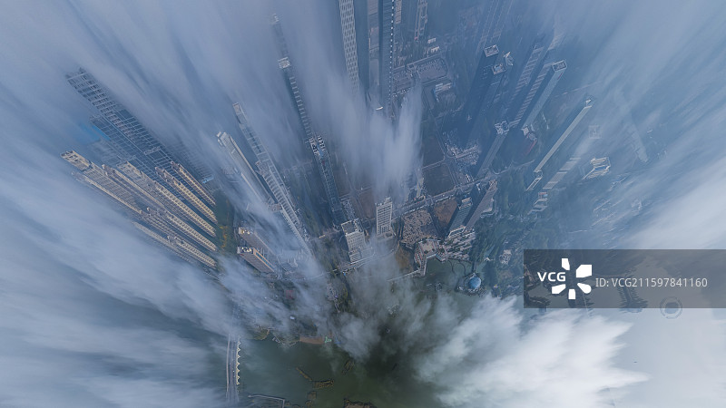 航拍银川阅海湾云海图片素材