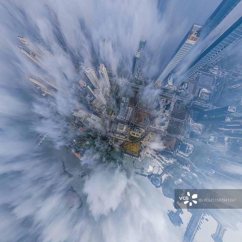 航拍银川阅海湾云海图片素材