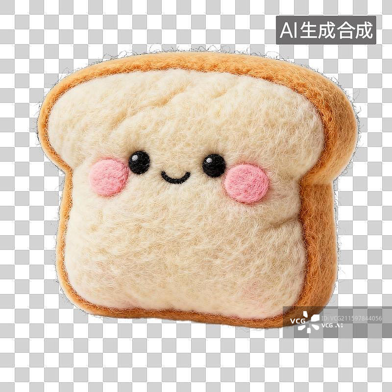 【AI数字艺术】毛毡可爱风格包子汤圆面包图片素材